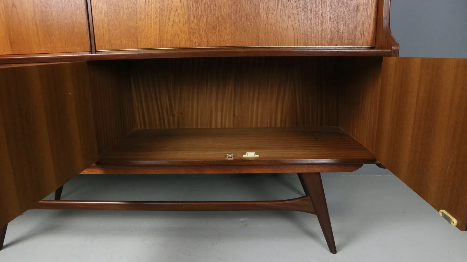 Louis Van Teeffelen Teak Highboard / Credenza For Wébé, 1960s photo Furniture