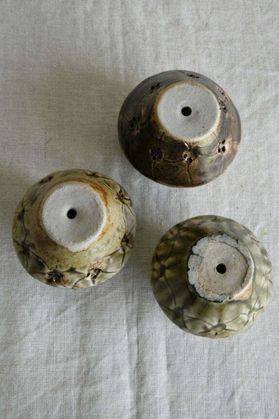 3 Studio Pottery Pots photo for sale