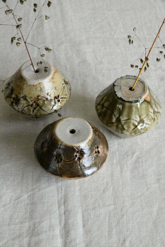 3 Studio Pottery Pots photo buy