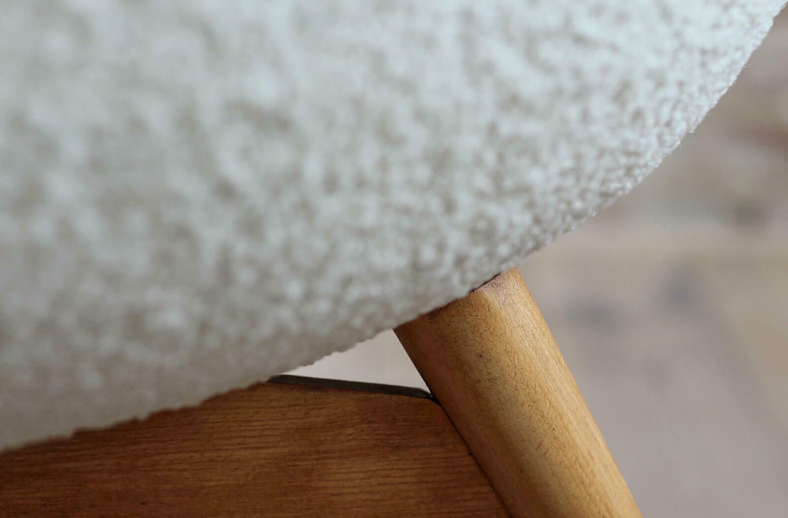 photo vinterior Mid Century Modern Lounge Chair By M. Navrátil, 1950s, French Boucle Fab