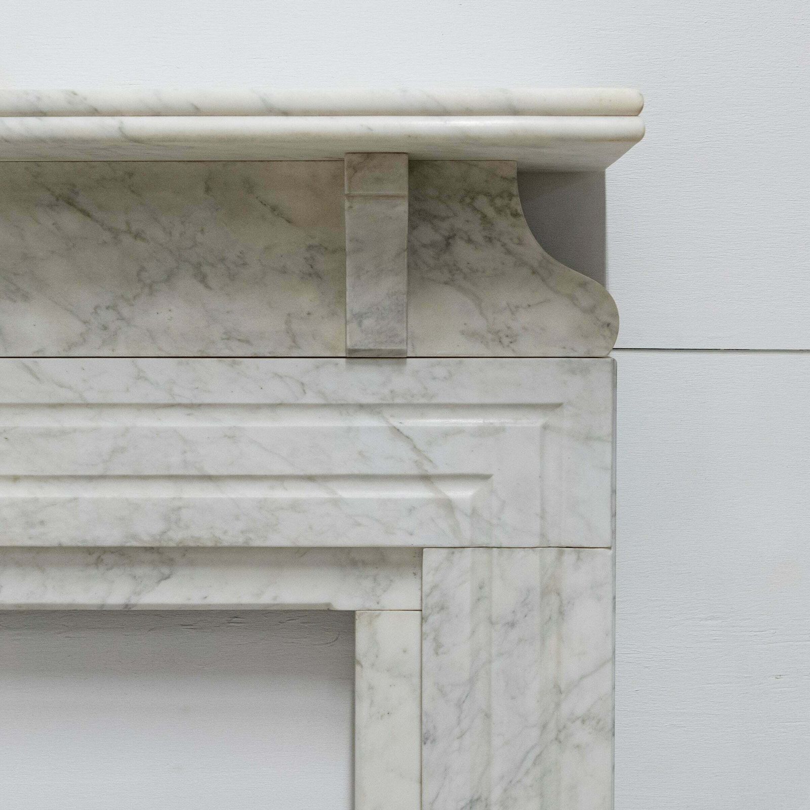 Antique Carrara Marble Chimneypiece photo vintage