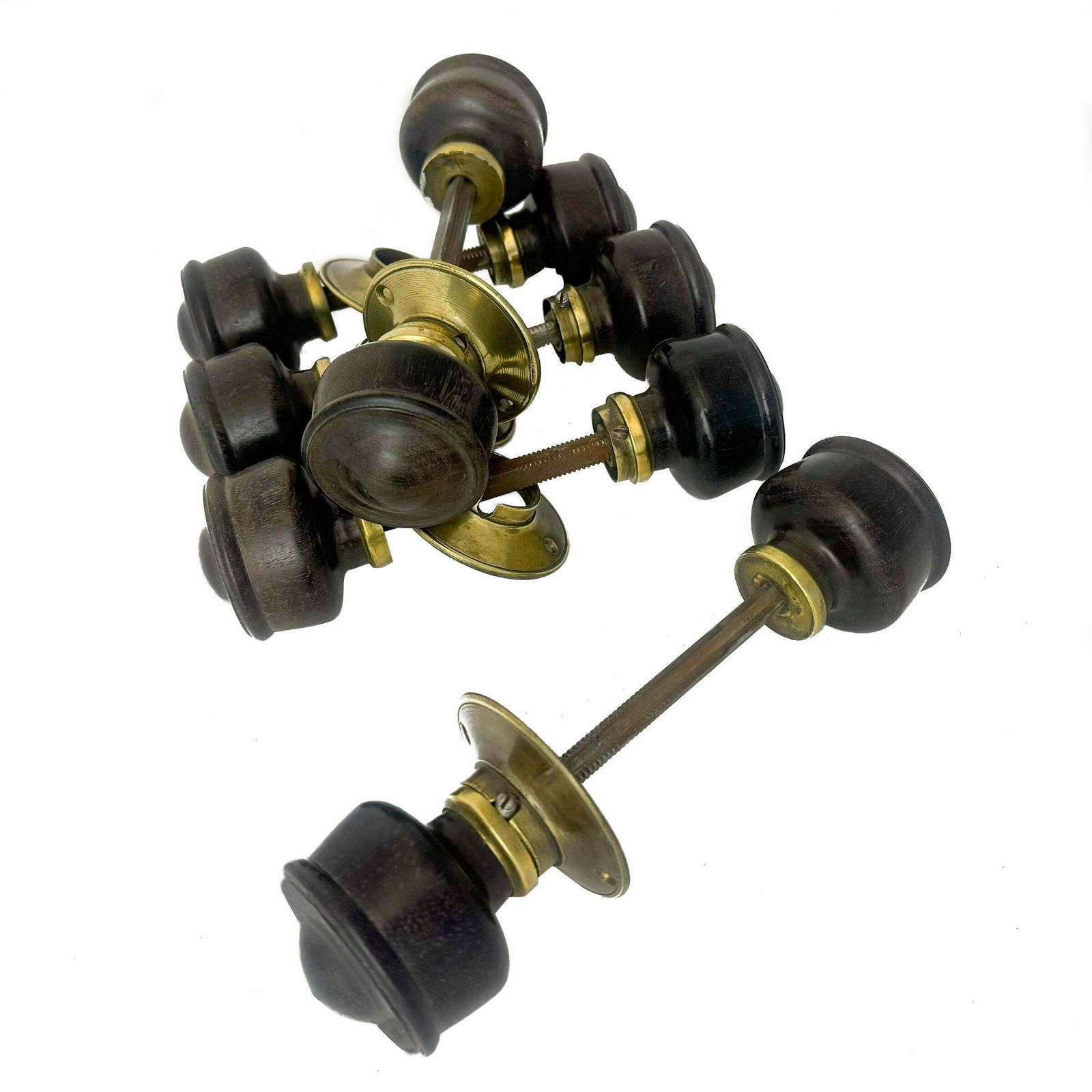 Antique Ebony Rimlock Door Knobs | 5 Pairs Available