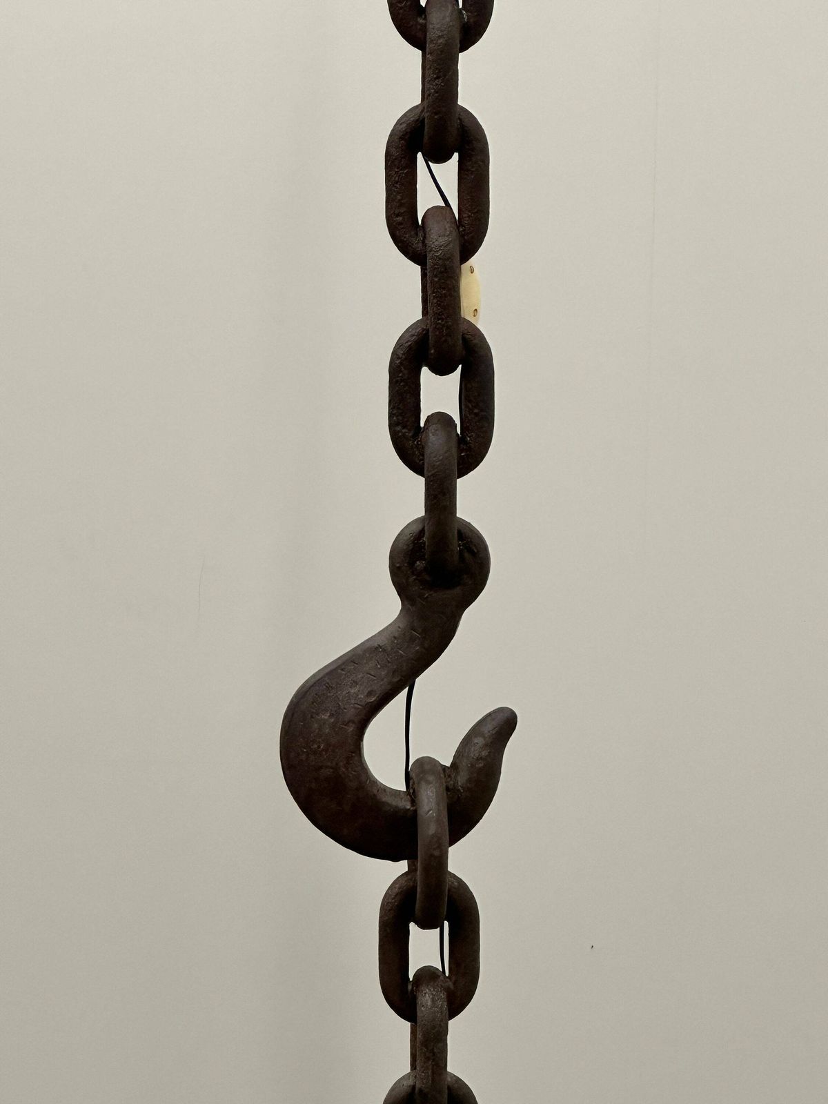 Brutalist Cast Iron & Marine Chain Links Floor Lamp, France 1960s. photo Lighting