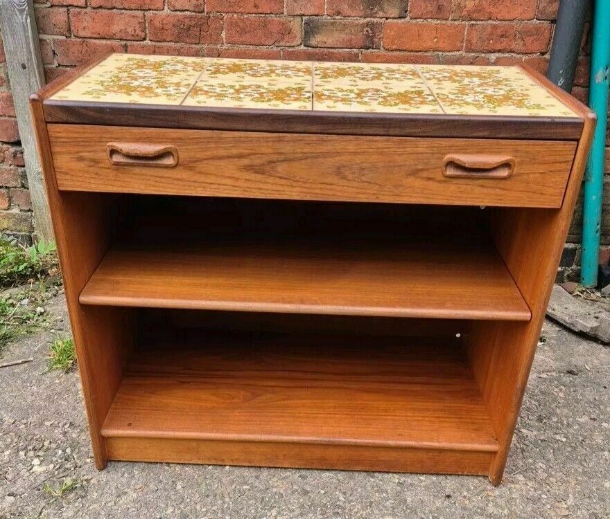 Mid Century, Vintage Retro, G Plan Teak Tiled Top Sideboard / Buffet / Bar
