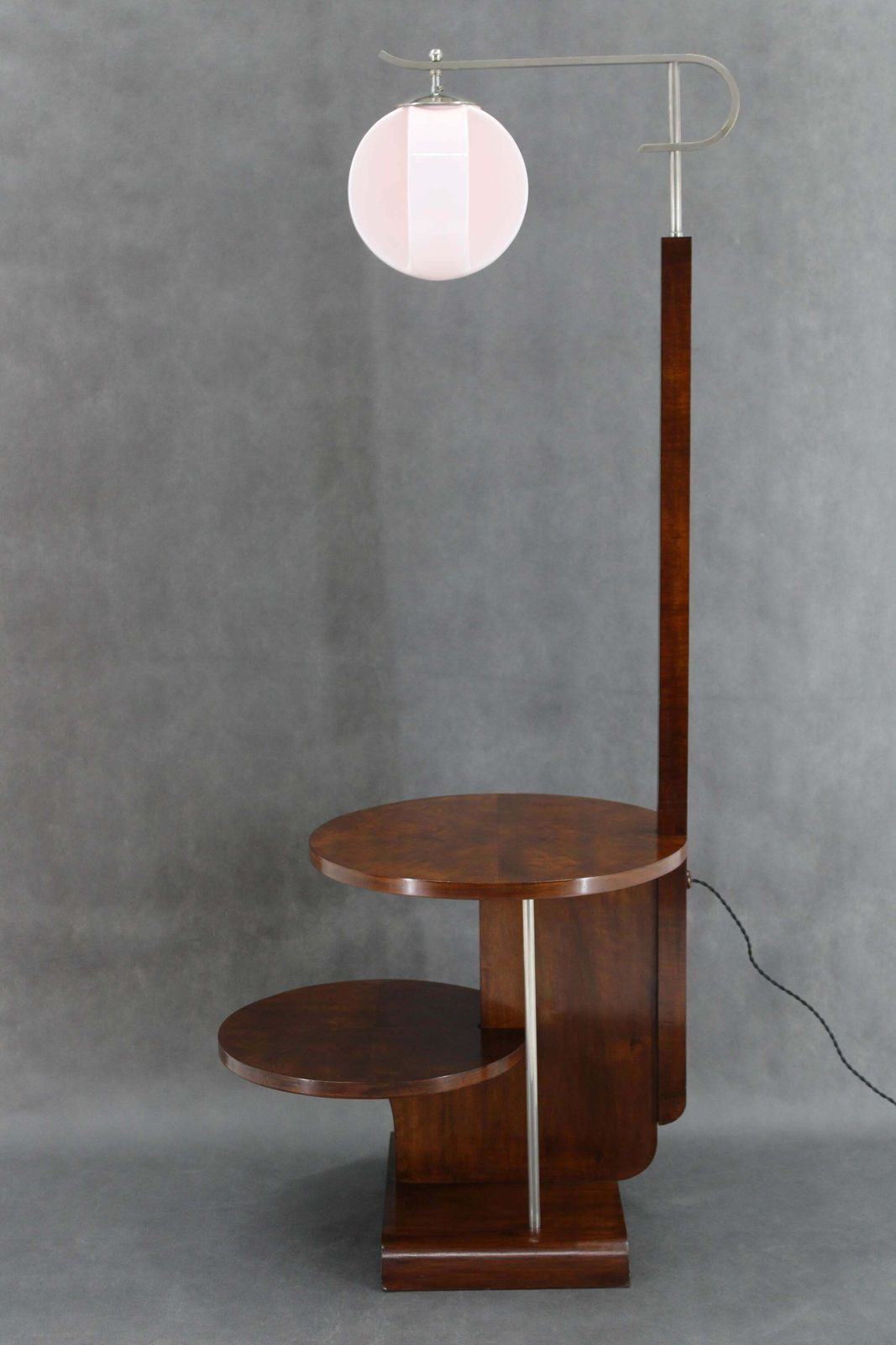 1930s Jindrich Halabala Floor Lamp In Walnut Finish , Restored photo 1954.0