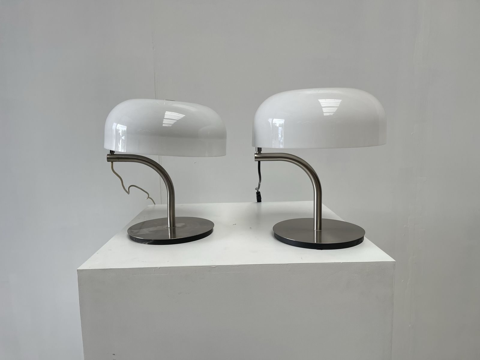 Lighting Pair Of Table Lamps By Giotto Stoppino For Valenti, 1980s photo