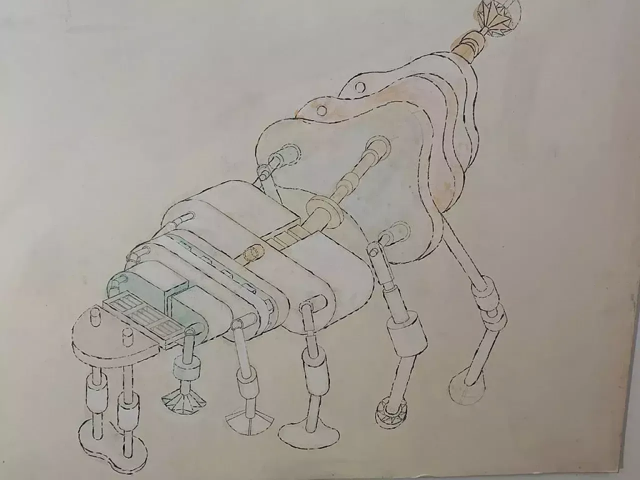 R. Volpini, Part Of Venusian Dream Machine, Drawing, 1970s photo vinterior