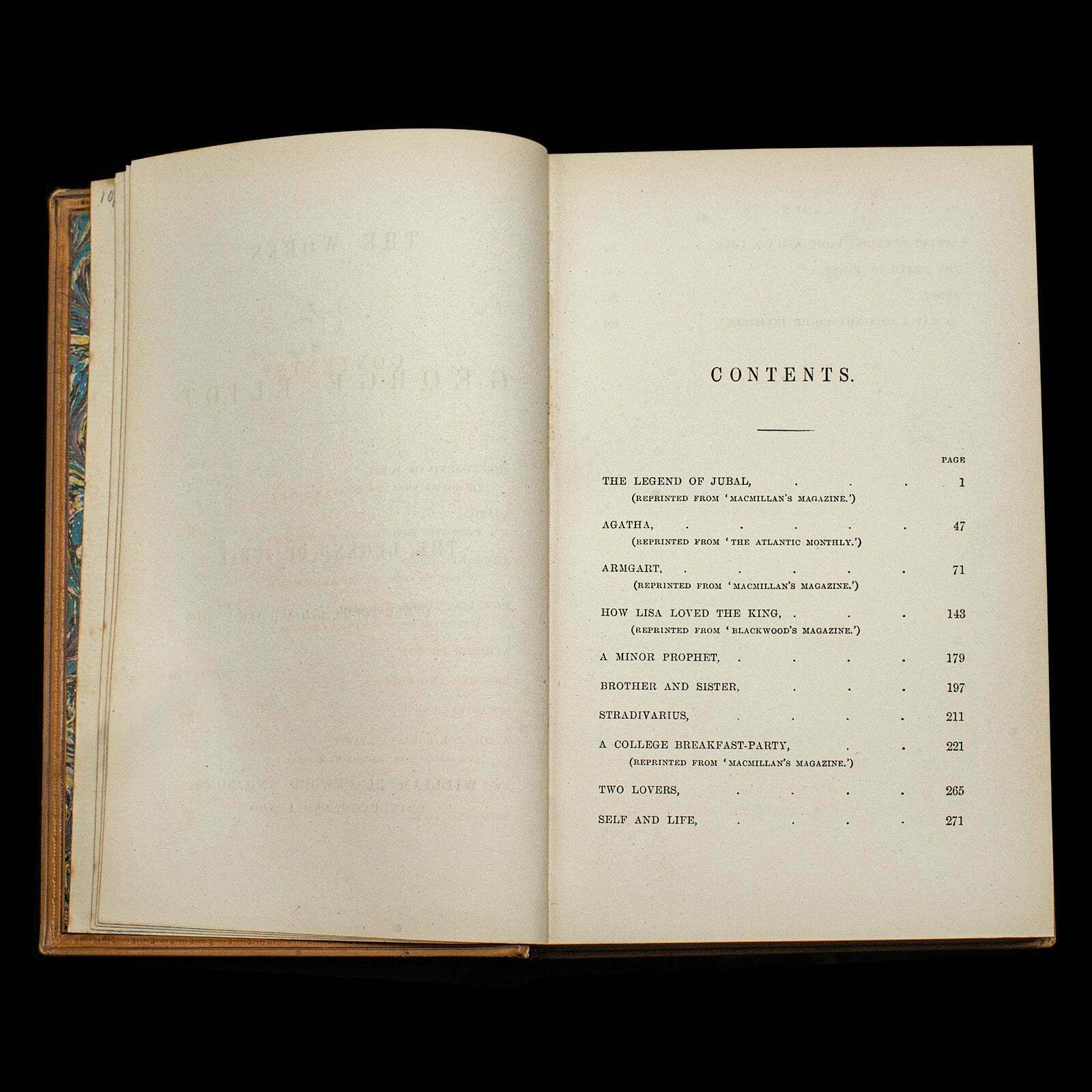 Antique Legend Of Jubal, George Eliot, English, Bound, Poetry Book, Victorian photo 295.0