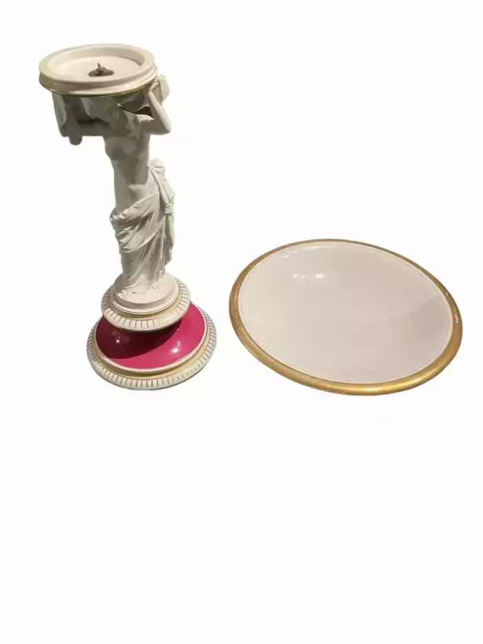 Royal Copenhagen Porcelain Figural Tazza 19th Century Fruit Vase. photo buy