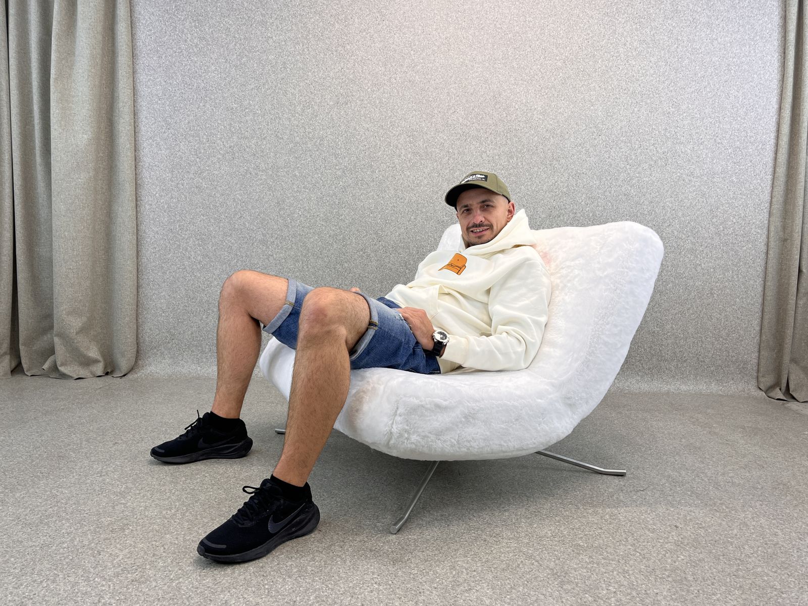 photo for sale Fluffy Yeti Ligne Roset ‘Pop’ Easy Lounge Chair By Christian Werner