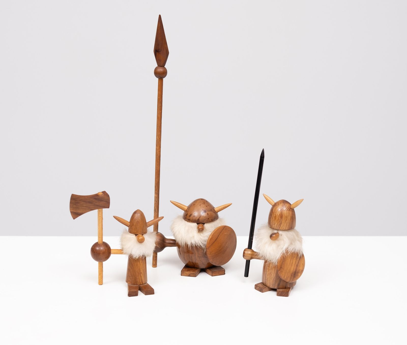 Teak Toy Vikings Kay Bojesen Denmark 1960s photo 504.0