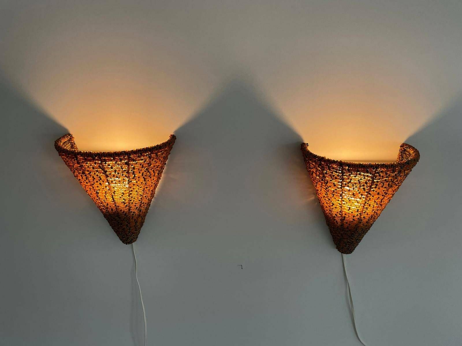 Murano Glass Rare Conic Design Pair Of Sconces, 1960s, Italy photo buy