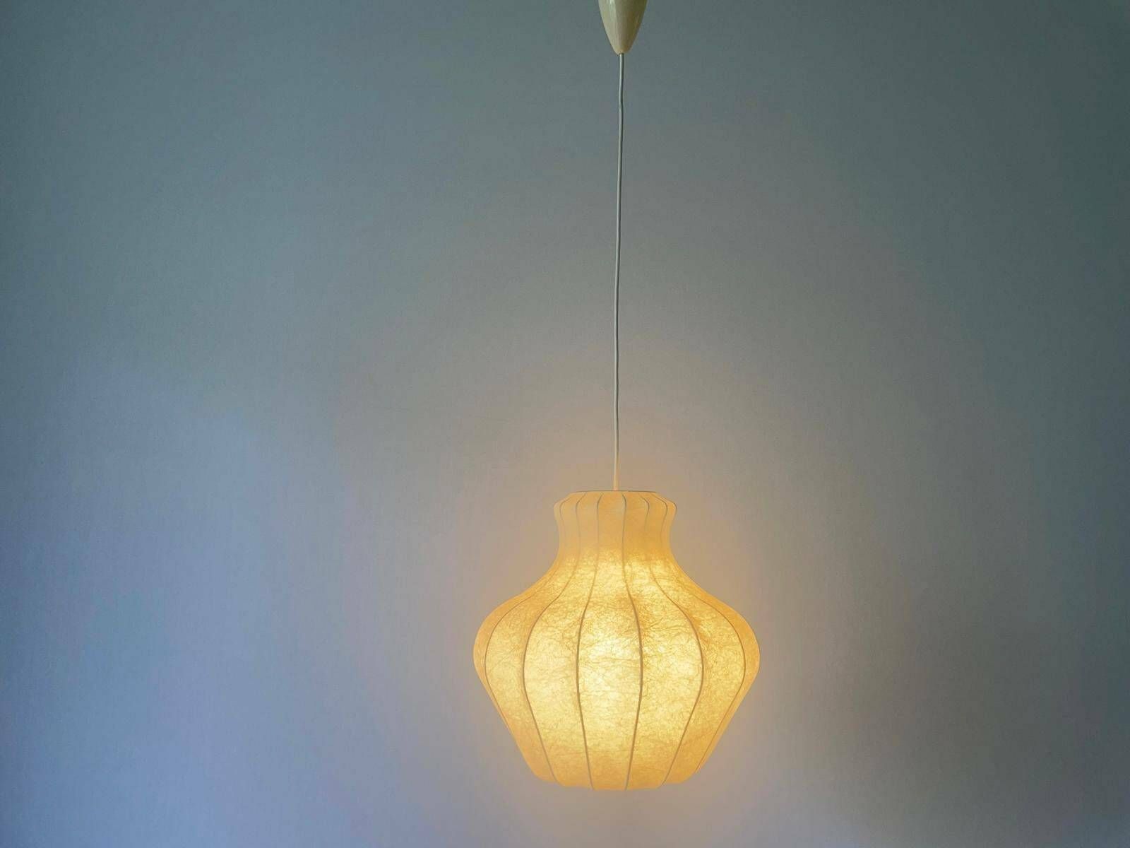 Flower Design Cocoon Pendant Lamp By Friedel Wauer For Goldkant, 1960s, Germany photo furniture