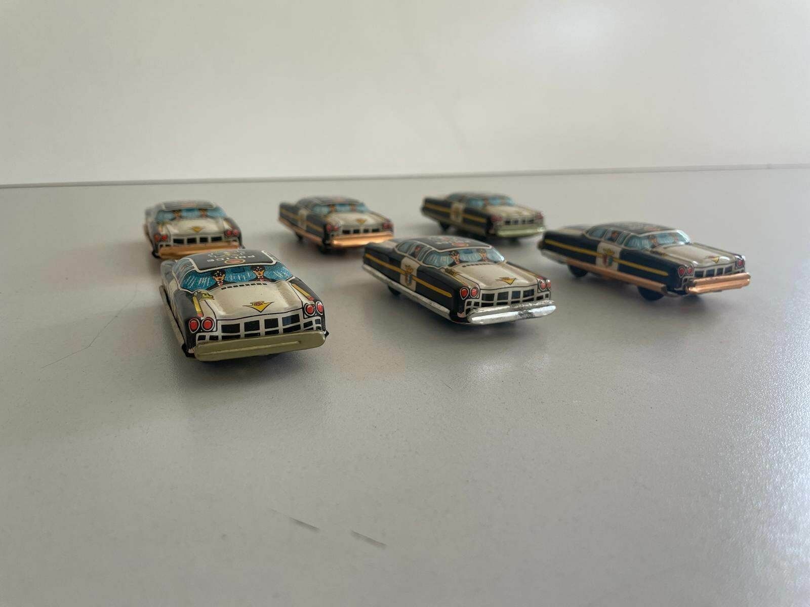 Nt Tin Police Toy Car, Set Of 6, Made In Japan photo buy