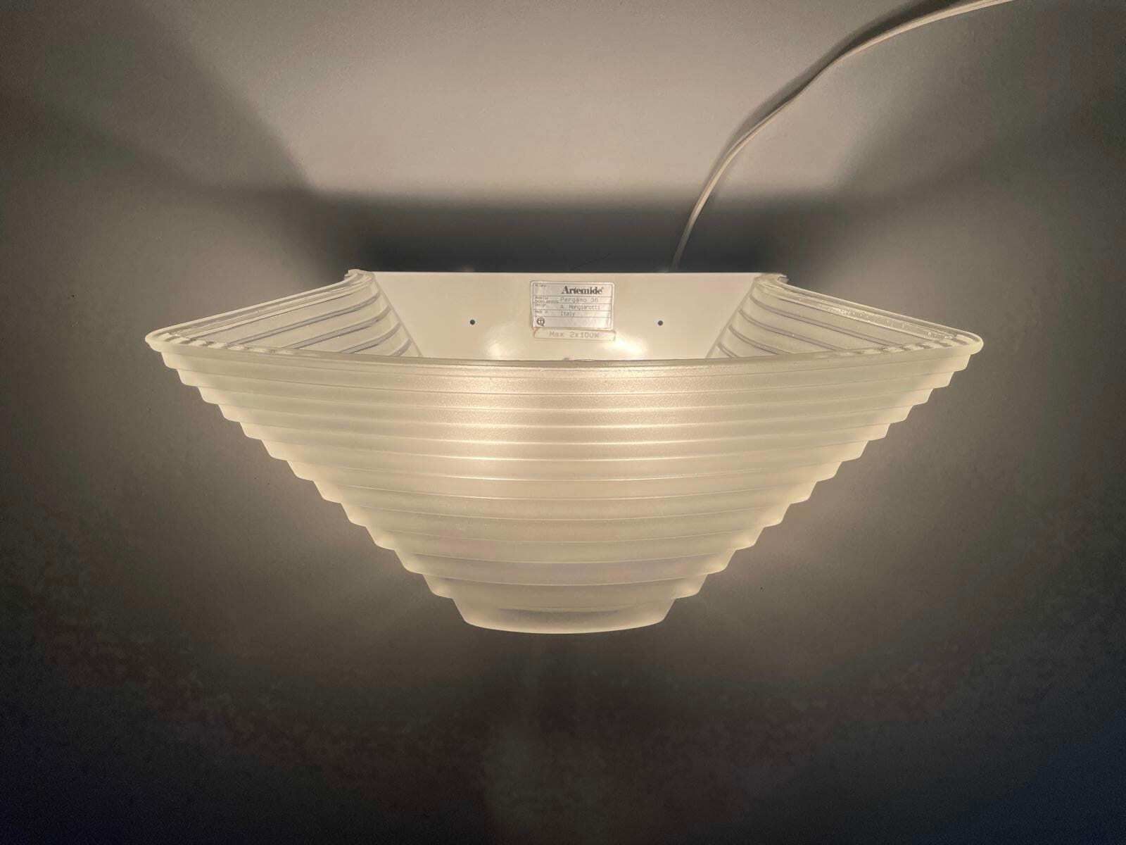 Model Pergamo 38 Glass Single Sconce By A. Mangiarotti For Artemide, Italy, 1980s photo furniture