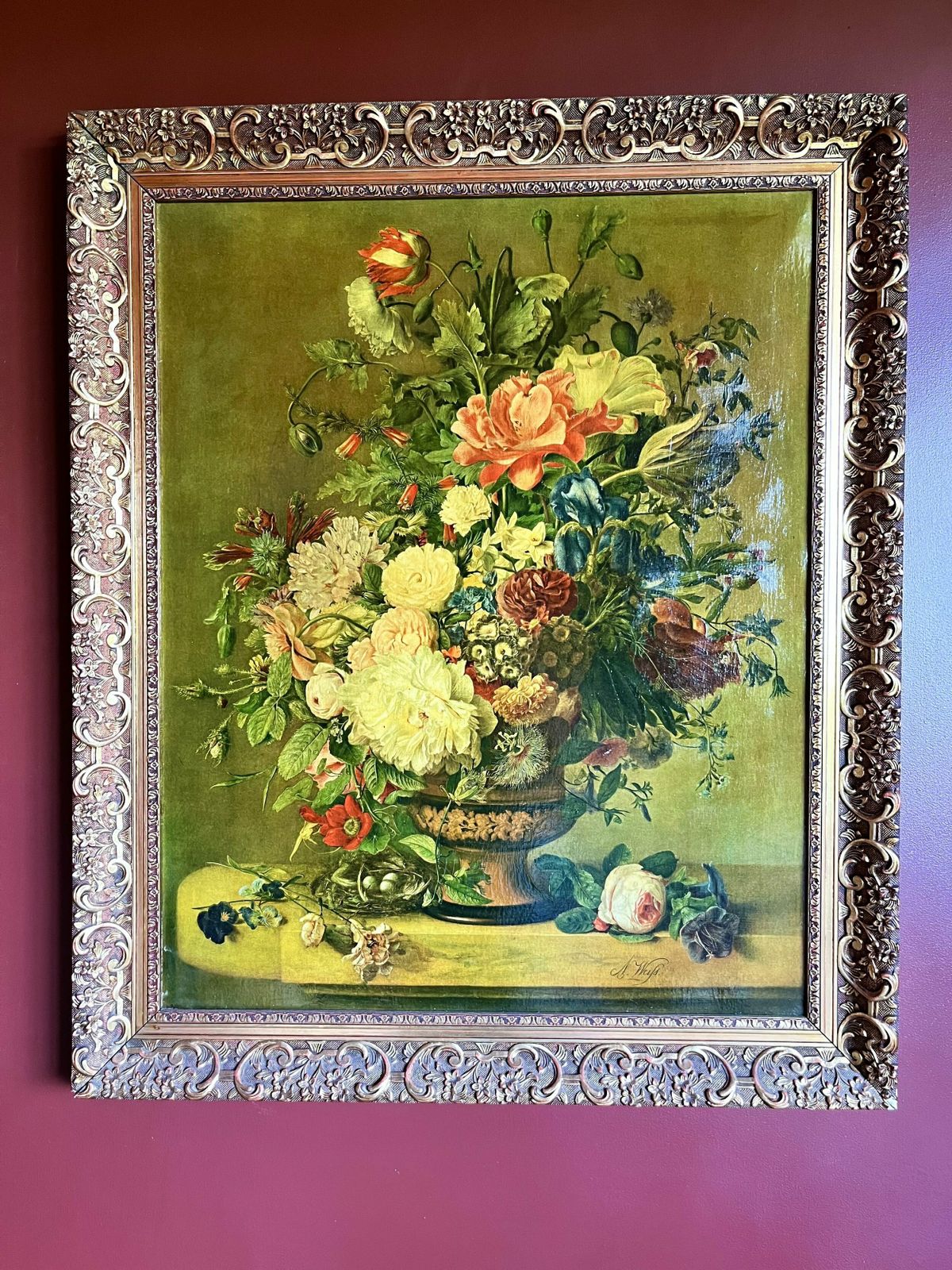 Reproduction Oil Painting Of Anton Weiss Flowerpiece