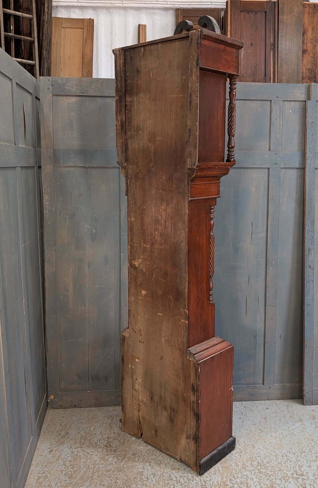 Girl & Goat Georgian Satinwood Grandfather Clock, Project photo for sale