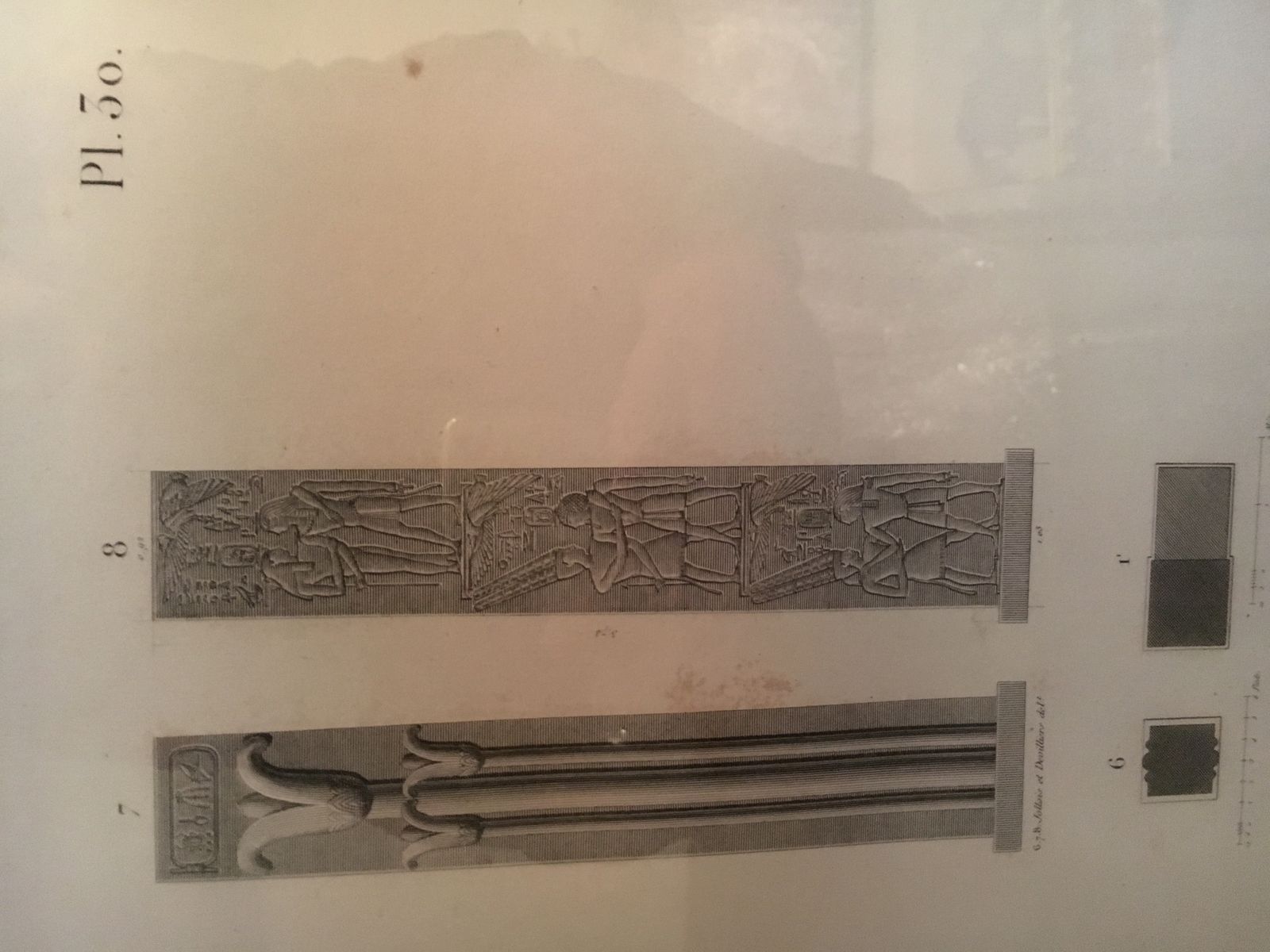 French Engraving Architectural Elements Of The Temple Of Karnak In Luxor, Early 19th Century. photo Art