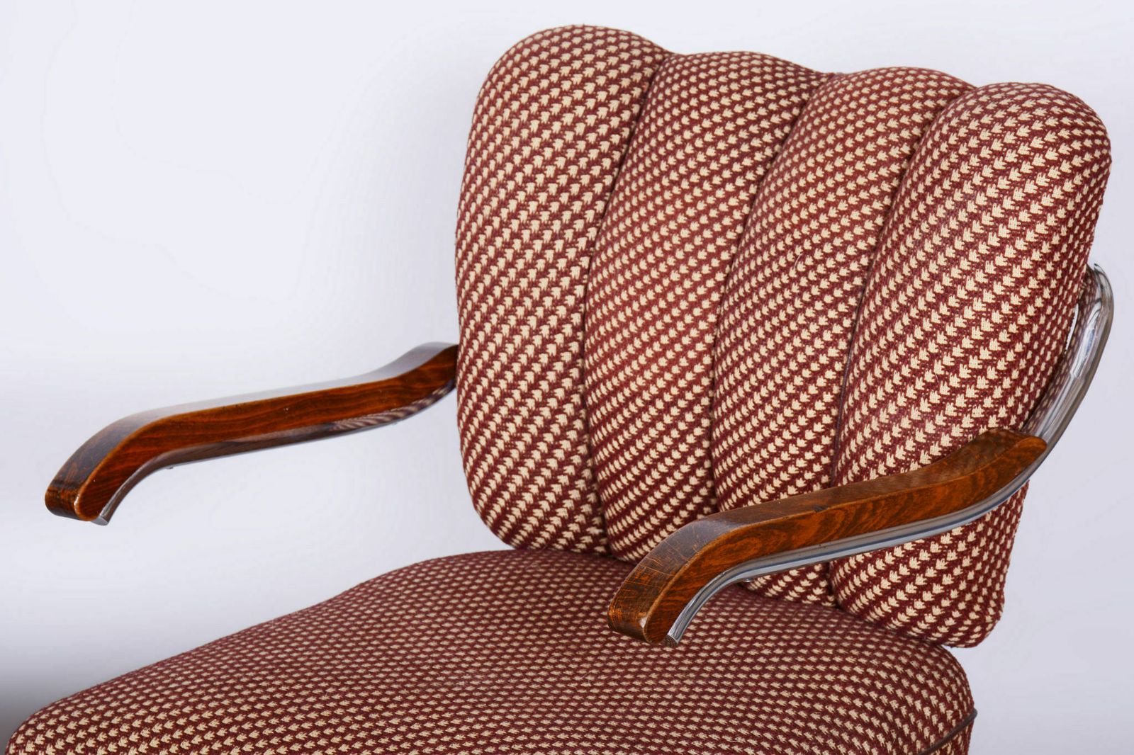 Set Of Two Original Bauhaus Armchairs, By O. Zoufalý, Chrome, Czech, 1930s photo 1250.0