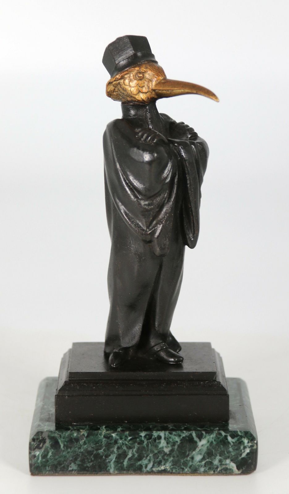 1295.0 Antique Pair Of Bronze Caricature Figures Of Theatrical Birds, Circa 1880 photo