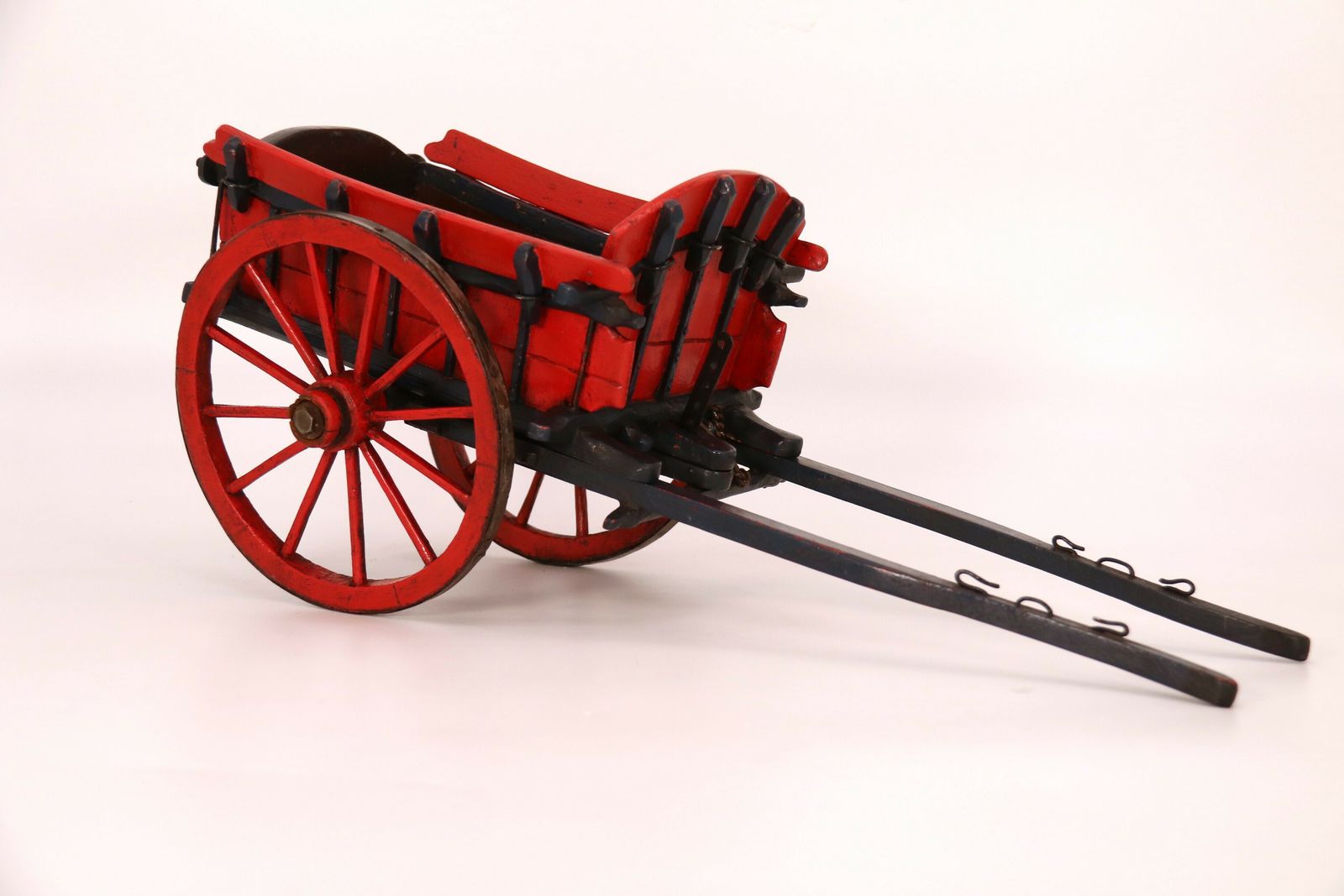 photo for sale Antique Hand Made Wooden Scale Model Of An 18th Century Farm Cart.