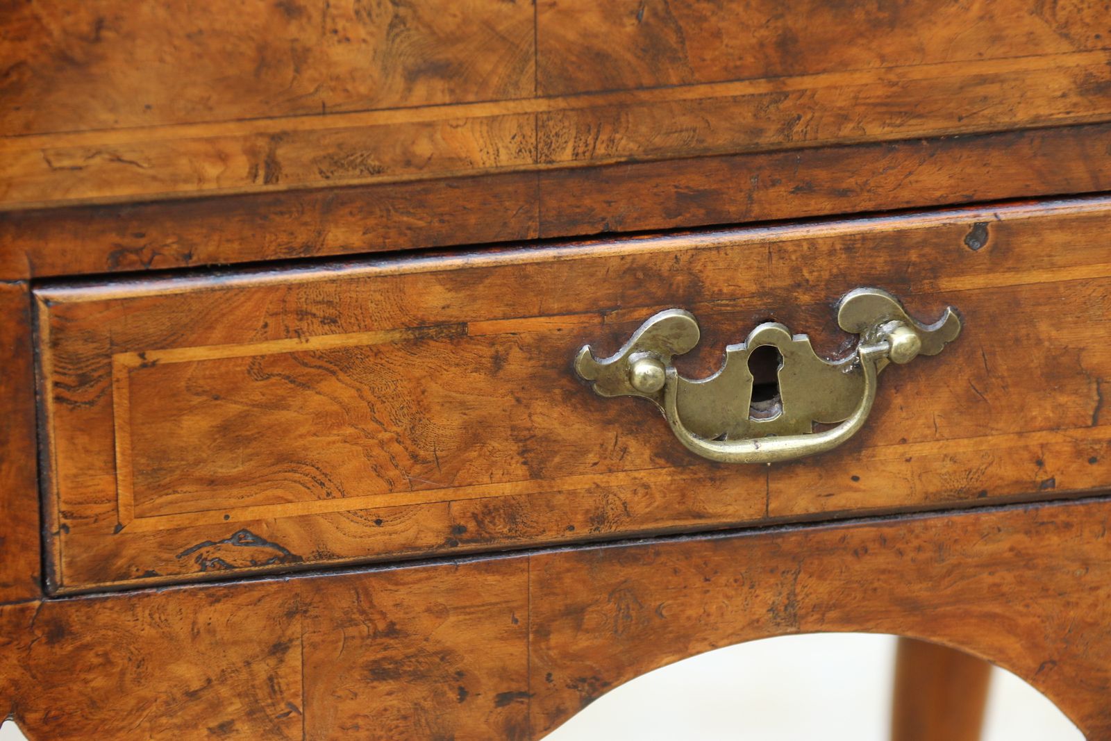 English Mid 18th Century Burr Elm Lowboy Or Table, Circa 1750 photo Furniture