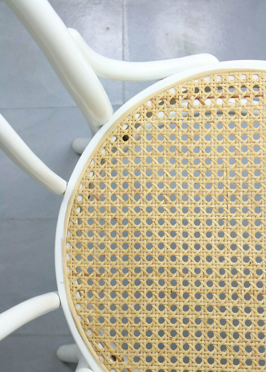 No. 18 White Chairs Attributed To Michael Thonet, Set Of 4 photo vintage