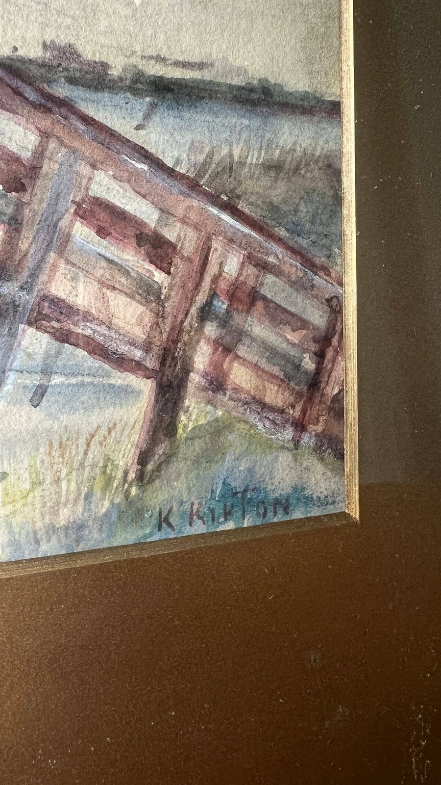 Antique Early 20th Century Framed And Signed Watercolour Landscape Painting photo buy