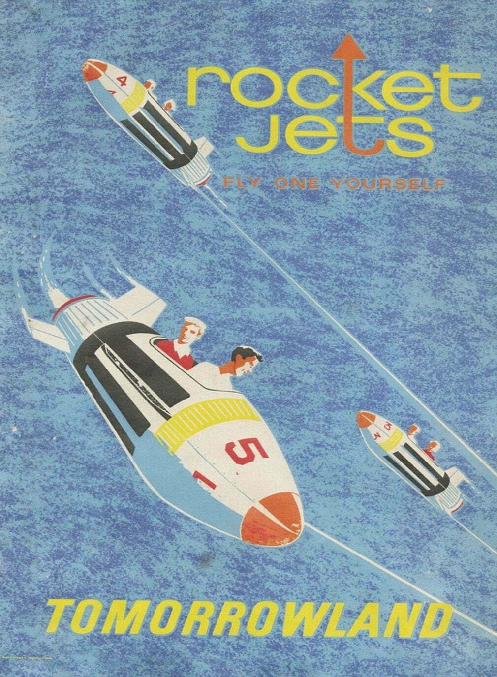 Disneyland   Rocket Jets   Tomorrowland Original Vintage Poster