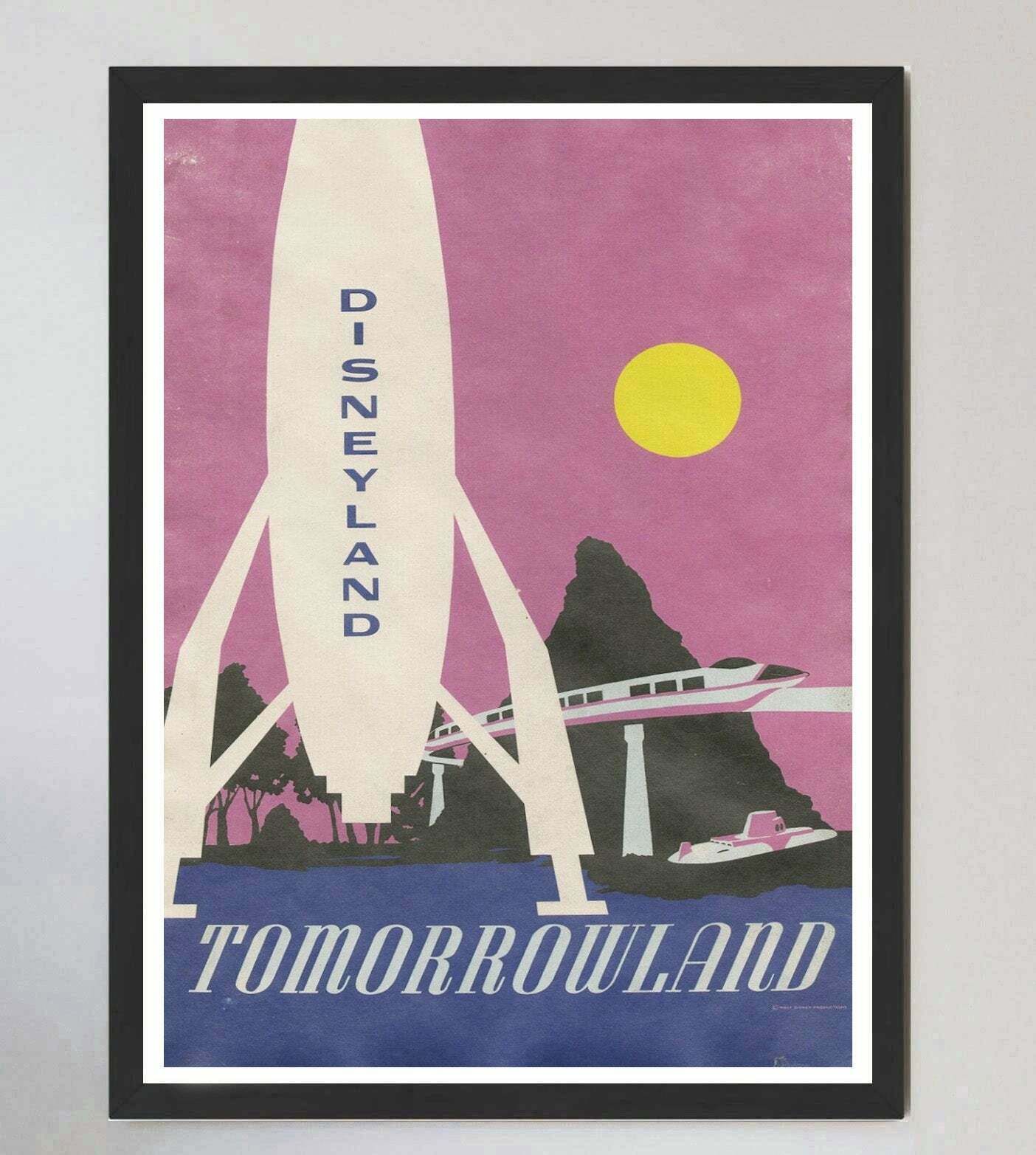 Disneyland   Tomorrowland Original Vintage Poster photo furniture