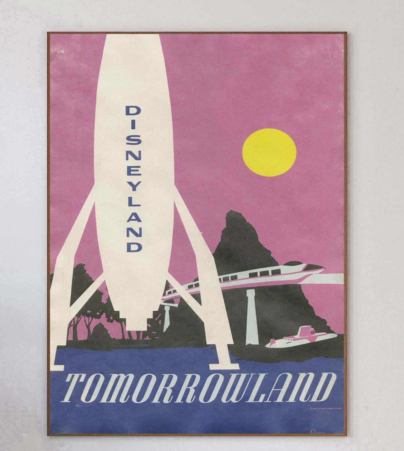 Disneyland   Tomorrowland Original Vintage Poster photo 995.0