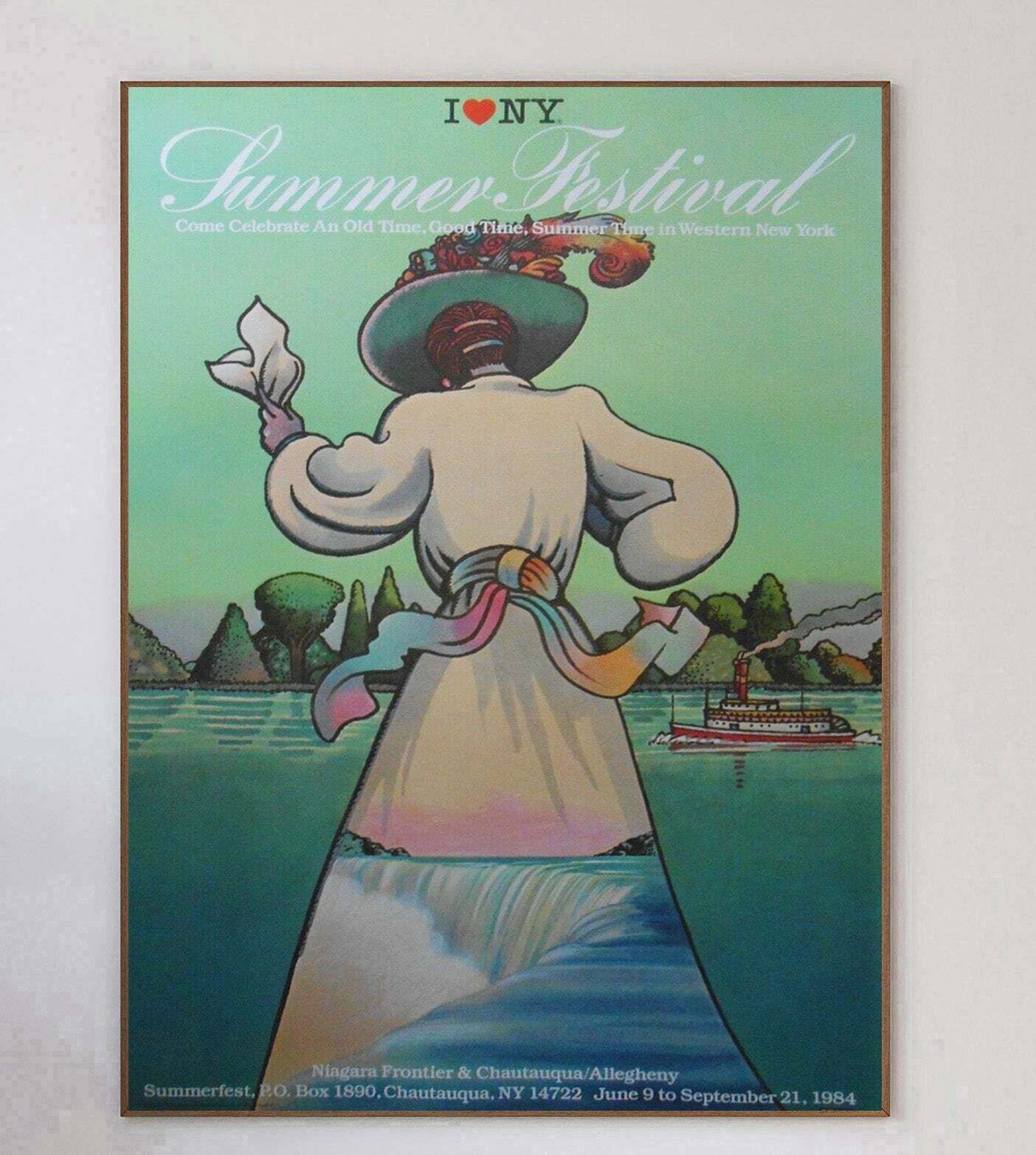 Original Vintage Poster Milton Glaser   I Love Ny Summer Festival photo 235.0