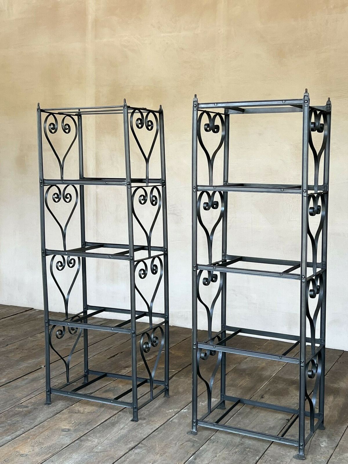 Wrought Iron Shelving Racks, 1800s photo vintage