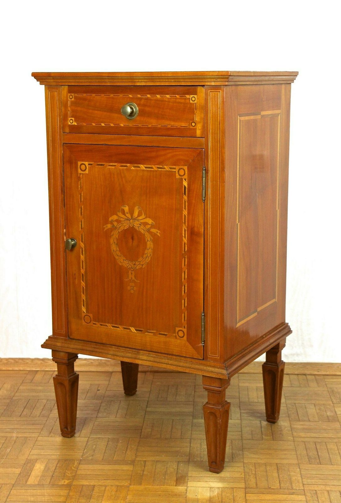 19th Century Cherrywood Pillar Cabinet, Austria Ca. 1800 photo vintage