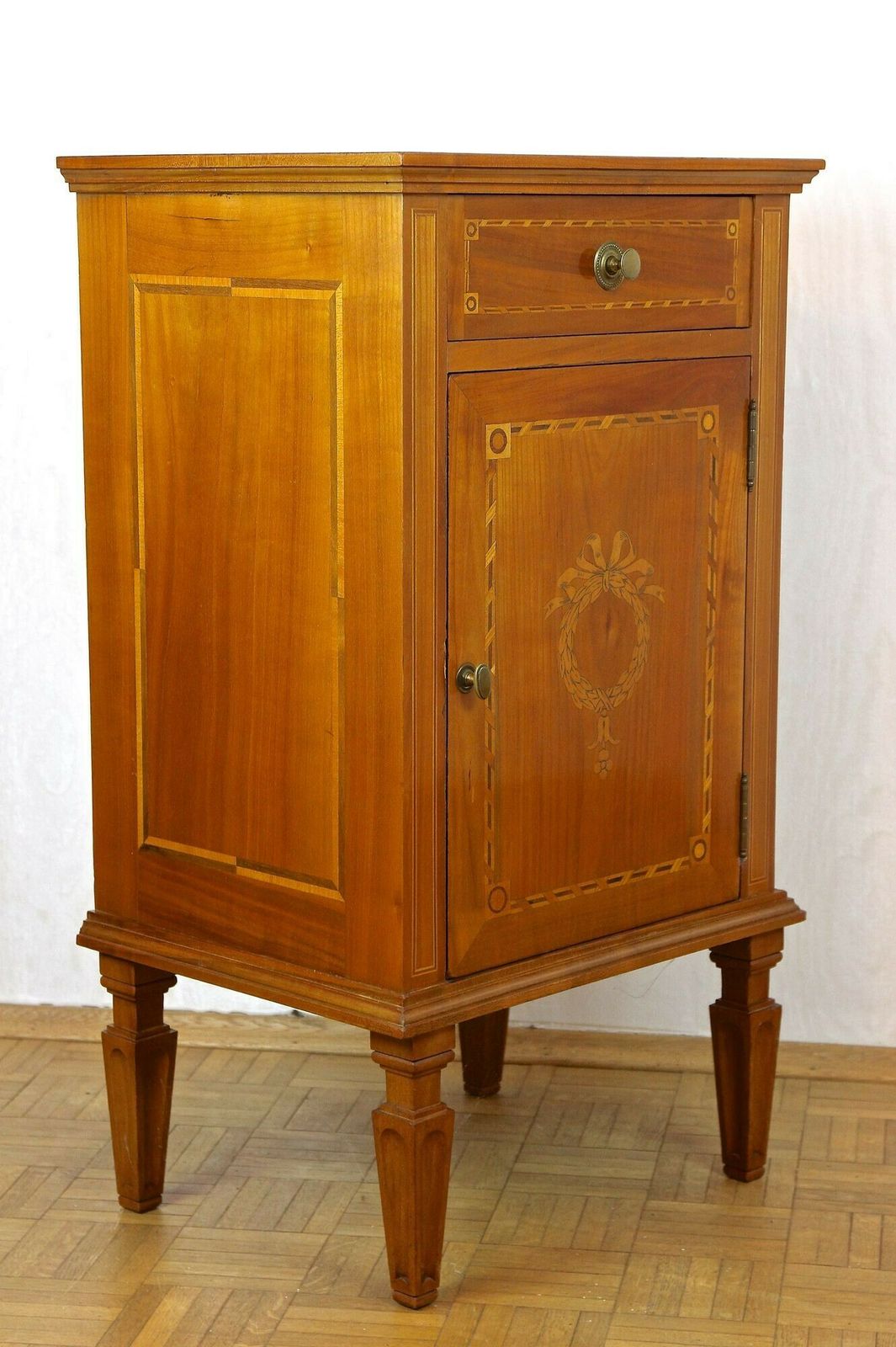 Furniture 19th Century Cherrywood Pillar Cabinet, Austria Ca. 1800 photo