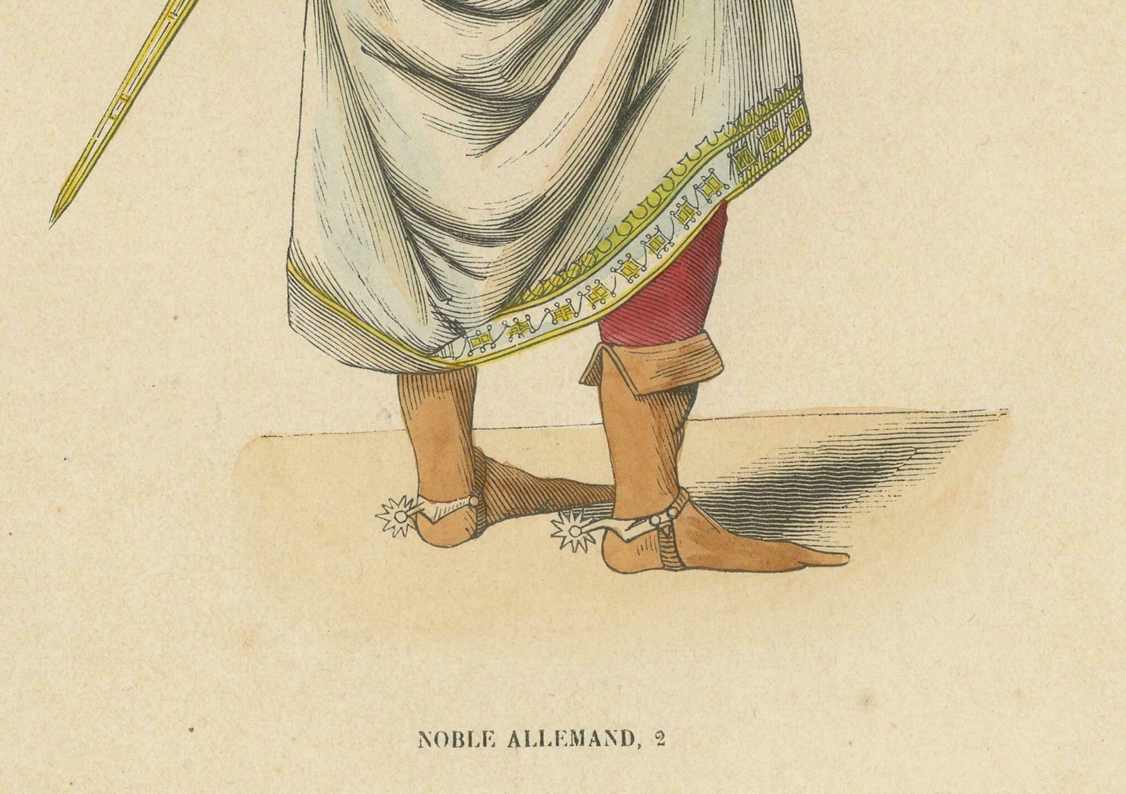 German Nobleman Of The Middle Ages: Elegance In Profile, 1847 photo furniture