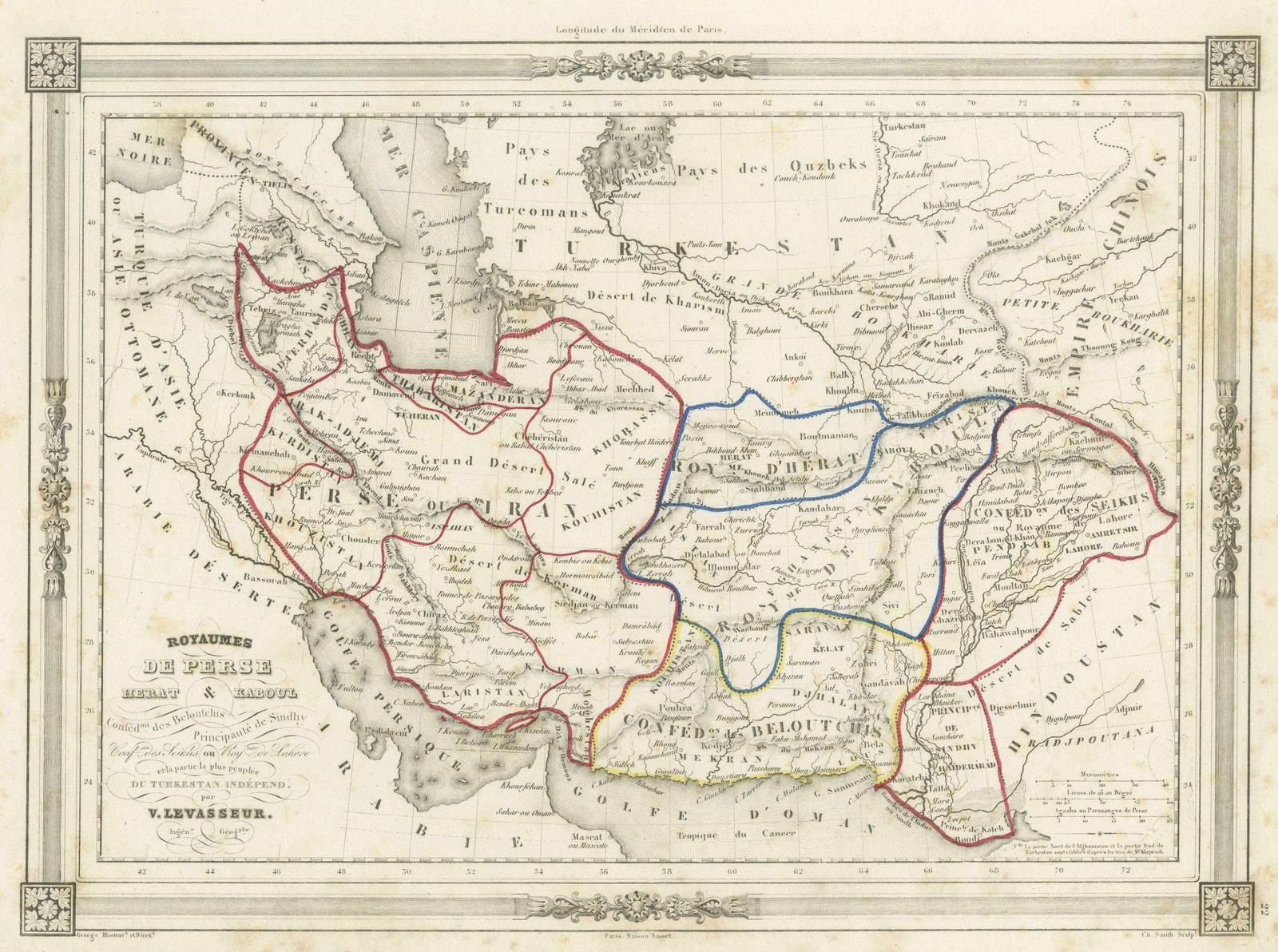 Persia Unveiled: Antique Map Of Iran, Afghanistan, And Beyond, 1852 photo for sale