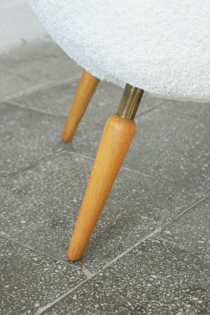 Lounge Chair With Boucle Fabric By Fritz Neth For Correcta, 1950s photo vintage