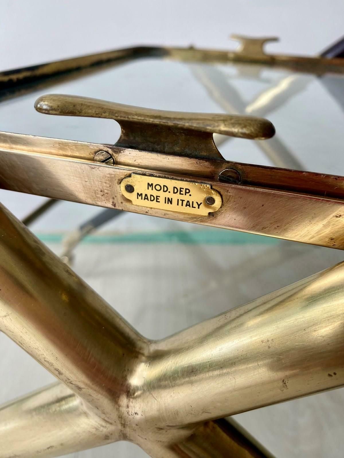 photo furniture Mid Century Italian Cesare Lacca Brass Trolley