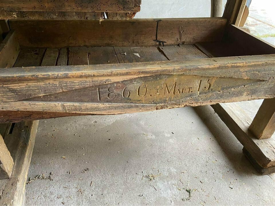 Antique Carpenters Workbench With Drawer And Shelf, 1860s photo Furniture