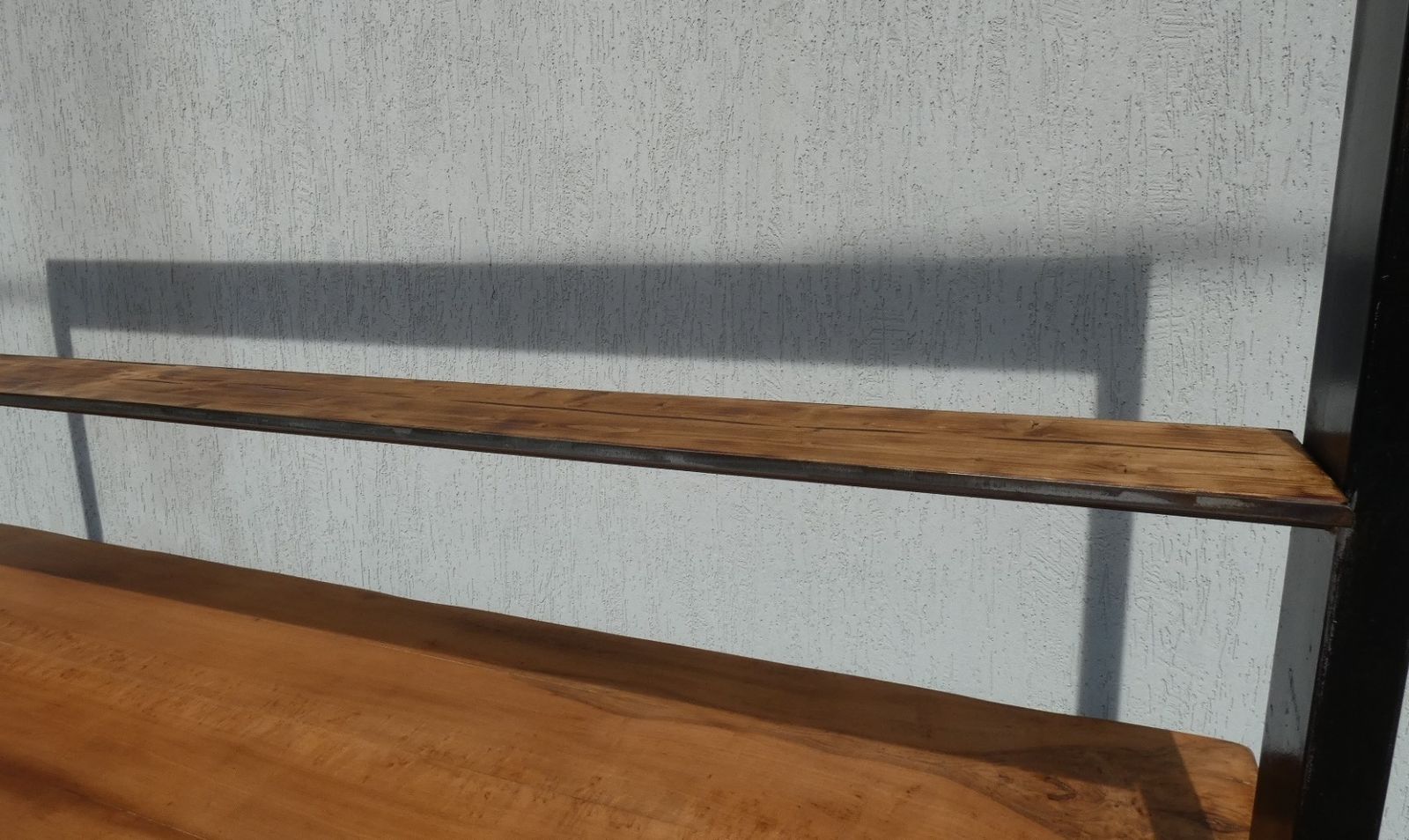 photo for sale Industrial Style Island Counter In Steel And Walnut, 1970s