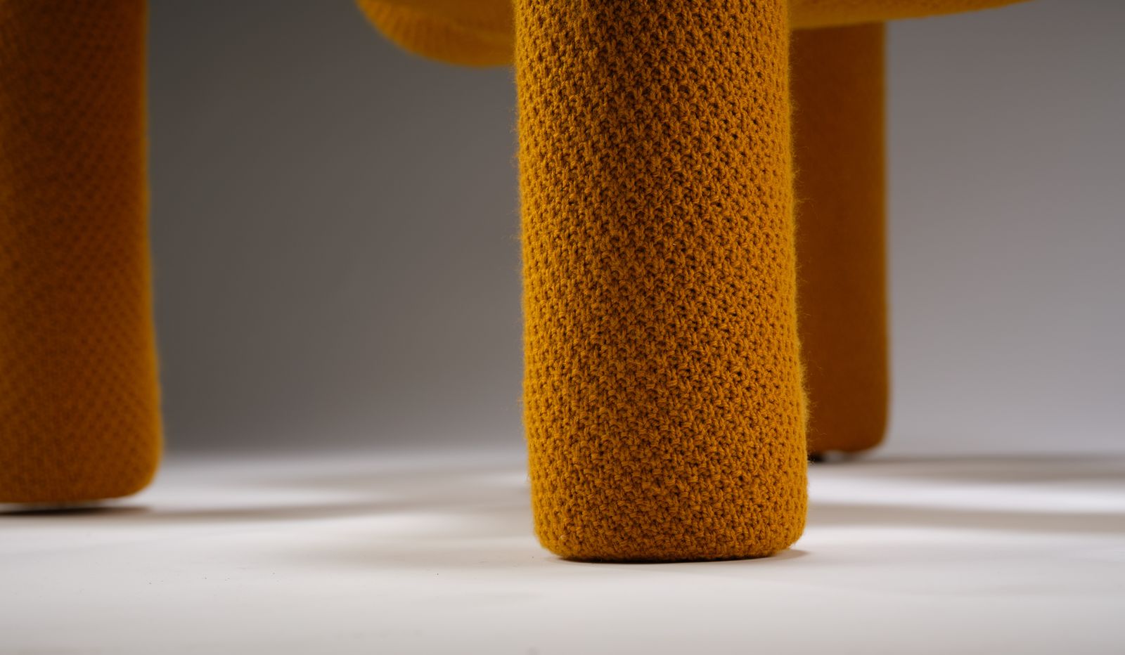 Mod Ekstrem Armchair Designed By Terje Ekstrom For Stokke Varier In Saffron Knit, Norway Circa 1980’s photo for sale