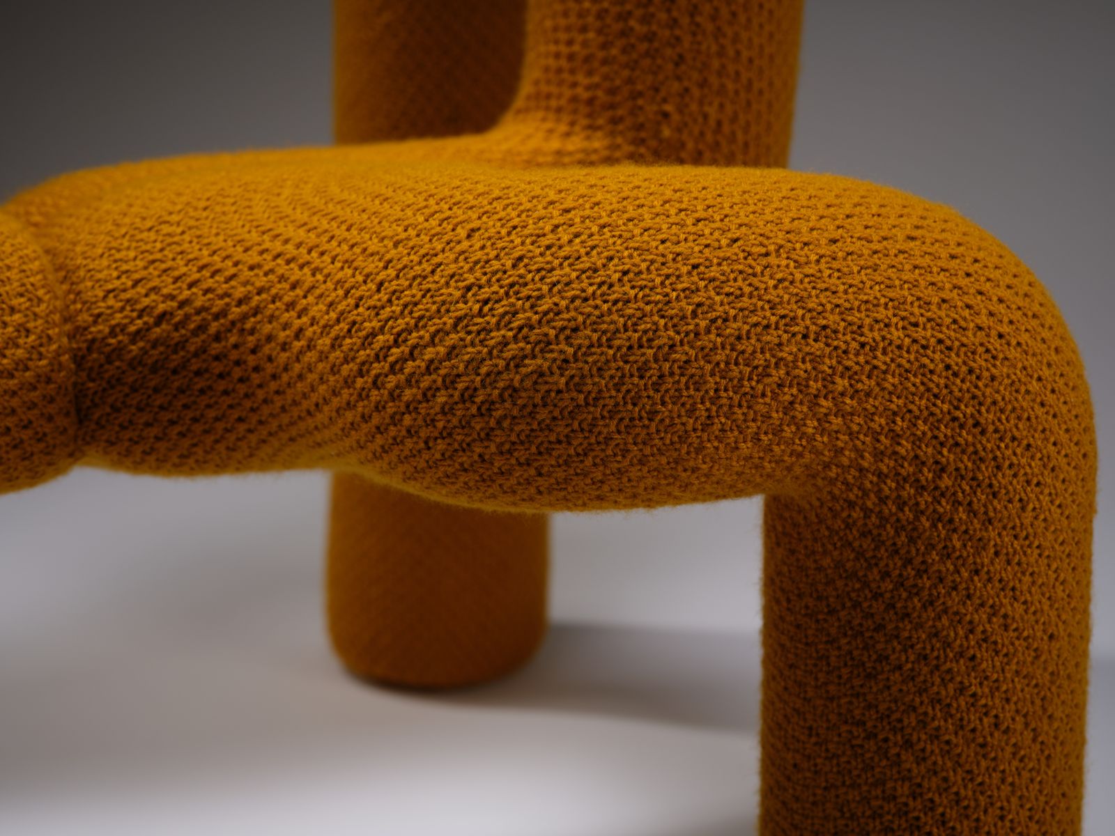 Mod Ekstrem Armchair Designed By Terje Ekstrom For Stokke Varier In Saffron Knit, Norway Circa 1980’s photo buy