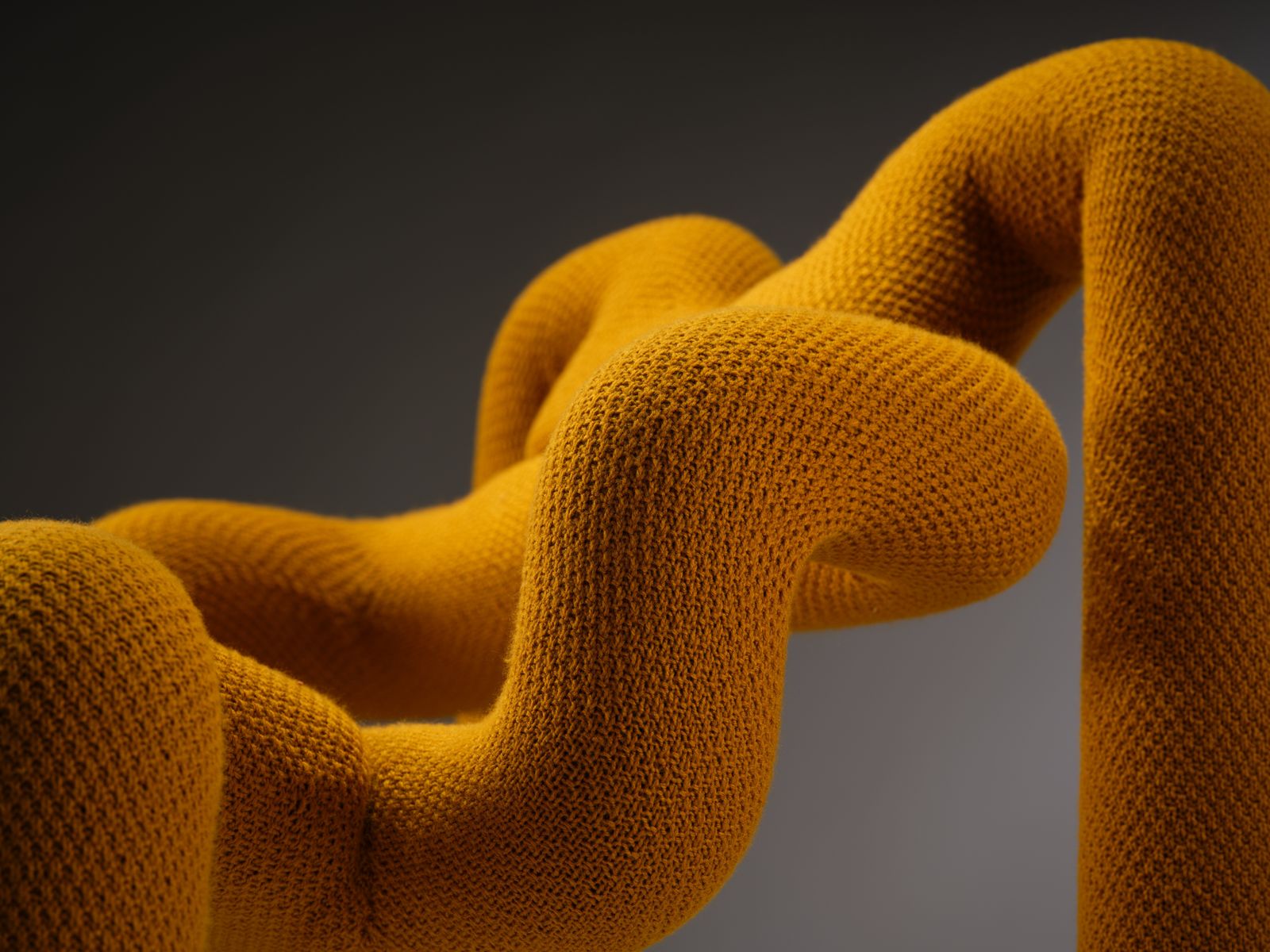 photo furniture Mod Ekstrem Armchair Designed By Terje Ekstrom For Stokke Varier In Saffron Knit, Norway Circa 1980’s