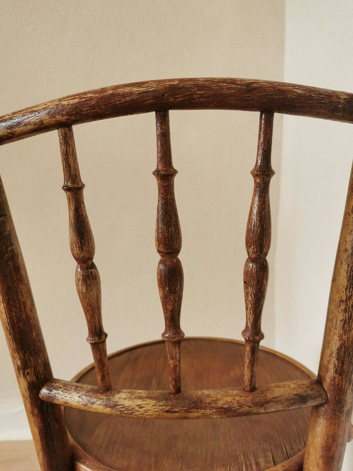photo for sale Vintage Wooden Dining Chair In Thonet Style With Carved Details Adn Bentwood / Antique Very Rare Dine Chair 1960s / Original Patina