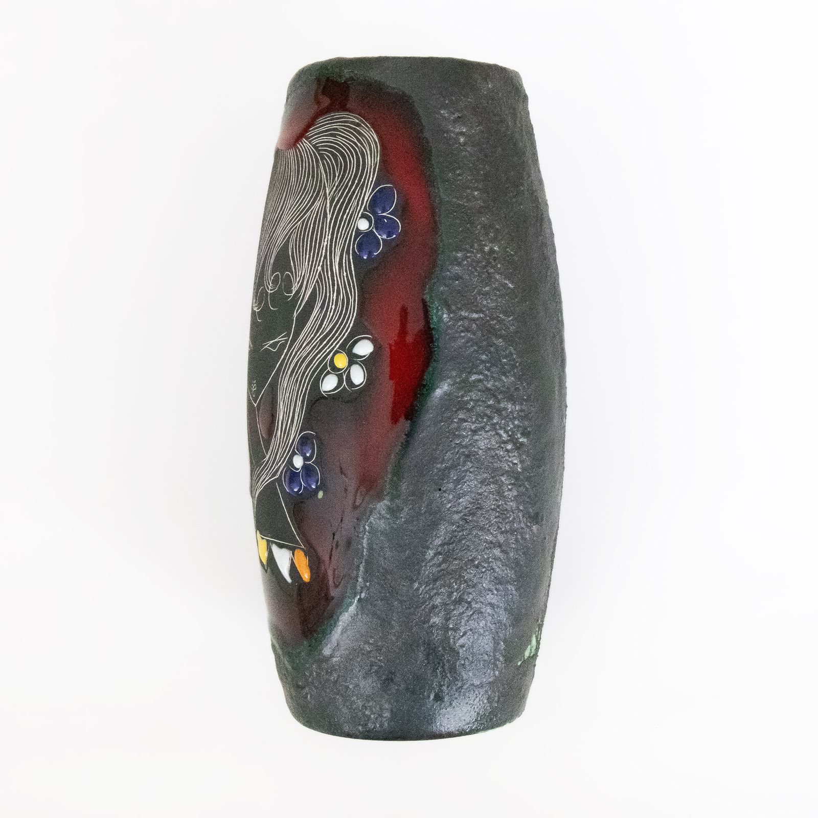 1960s Stylised Girl Vase Handmade At Libertas Pottery Studio In The Republic Of San Marino photo for sale