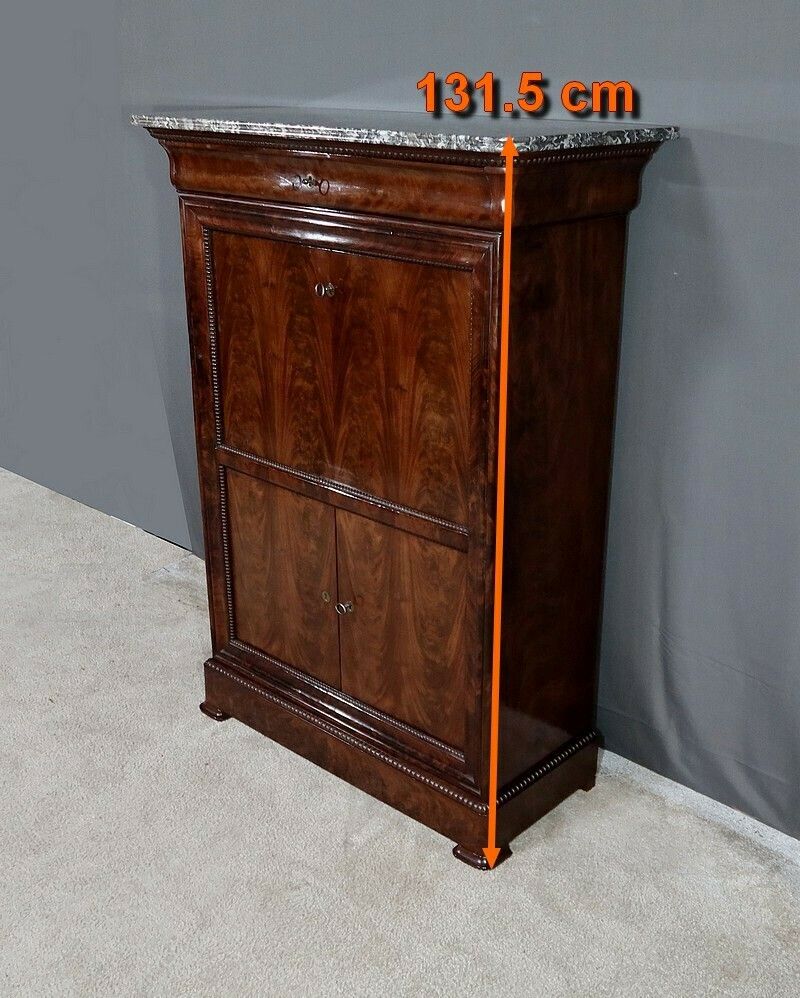 Small Mahogany Veneer Secretary, Restoration Period – Early 19th Century photo furniture