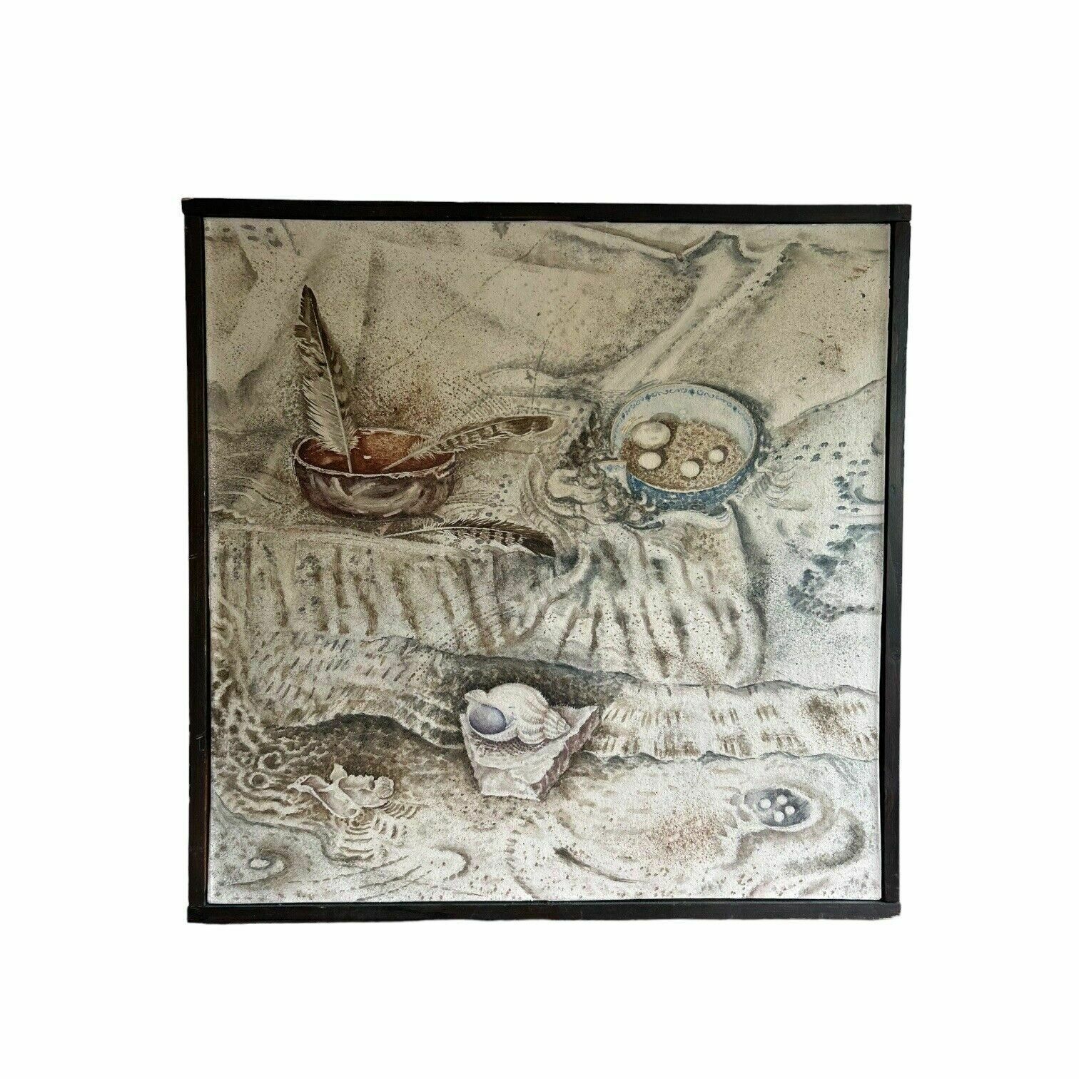 photo furniture John Danvers, Ebb And Flow, 1989. Still Life, Oil On Paper On Canvas
