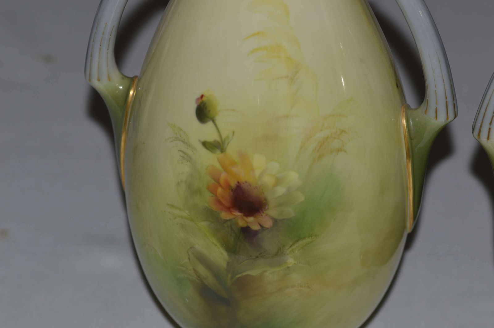 photo furniture Pair Royal Worcester 2 Handled Vases George Cole 1903/ 1906