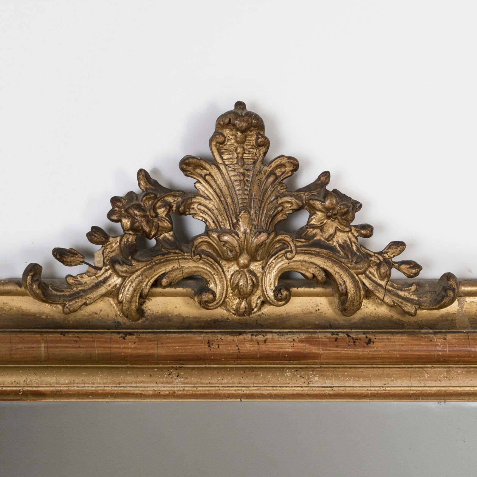 19th Century Antique French Louis Philippe Mirror With Small Crest photo for sale